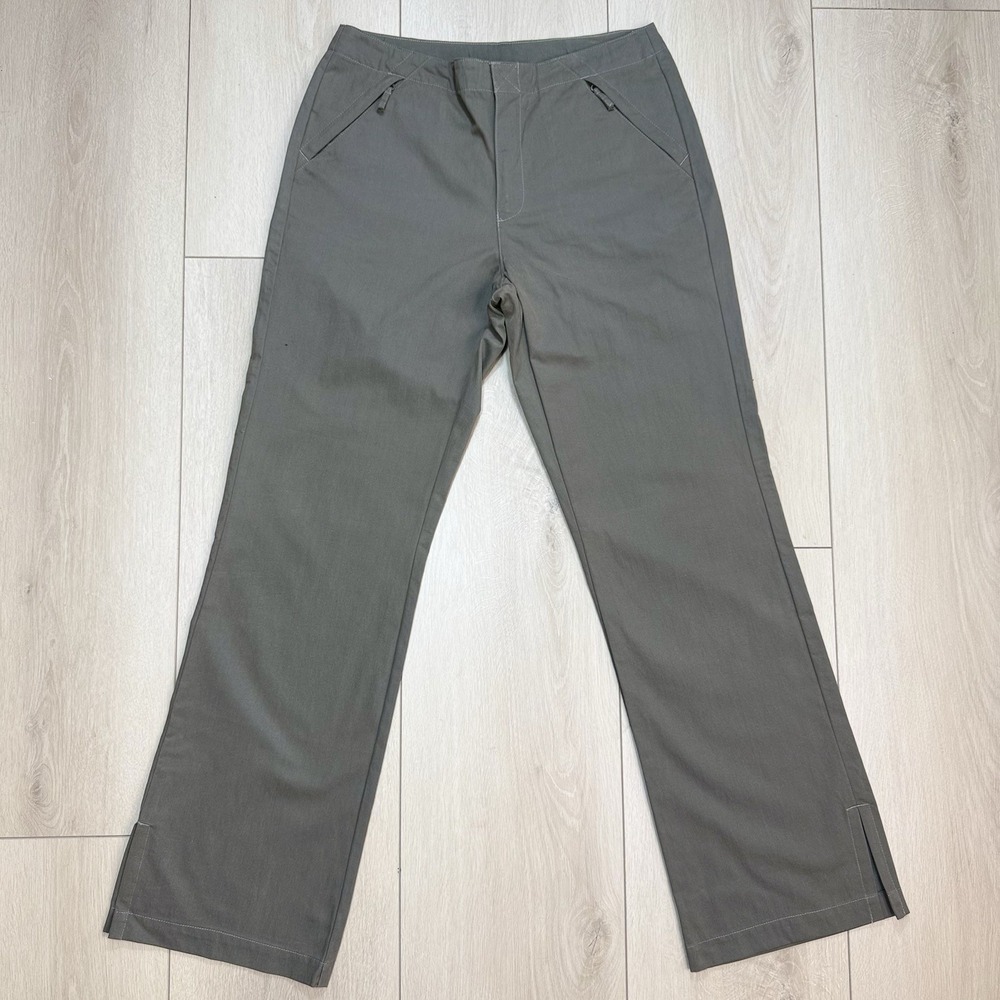 VTG/Y2K Old Navy Womens 4 Olive Utility Pants Zip Pocket Straight Leg Career NWO